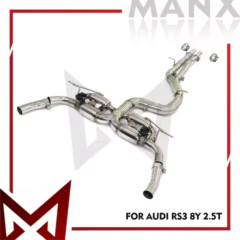 MANX Car Exhaust System Stainless Steel Catback For Audi RS3 8Y 2.5T Muffler With Valve High-perform