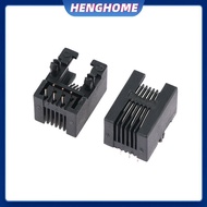 HENGHOME 10PCS RJ11 Telephone Soet Curved Pin 95001 4P4C 6P6C 6P4C Female Ja Pcb Connector Telephone