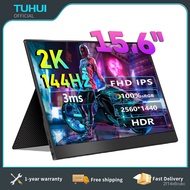 TUHUI 15.6 Inch 2K Portable Monitor 144Hz 2560*1440 100%sRGB IPS Gaming Display B C HDMI HDR Screen 