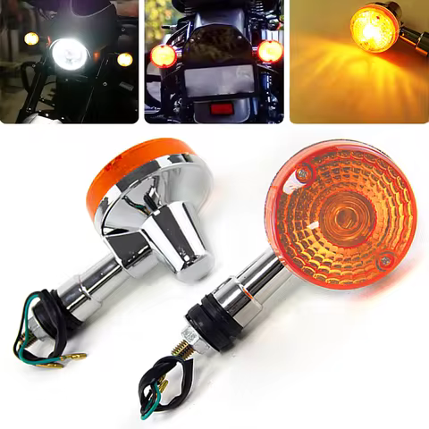 Retro Motorcycle Turn Signal Lights For GN125 HJ125-8 GS125 250 850 25-3015 263015 Cafe Racer Direct