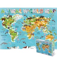 World Map Animal World Map 100 Piece Map Jigsaw Puzzle