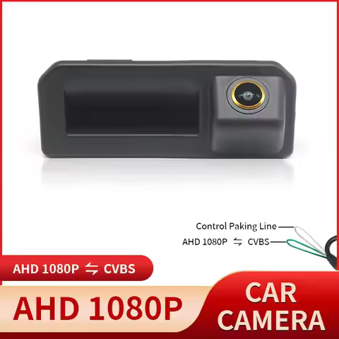 AHD 1080P Golden Lens Car trunk handle reversing camera For Audi Q2 Q3 Q5 A5 VW Bora Skoda Kodiaq Ka