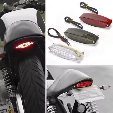 Motorcycle LED Rear Brake Light Tail Light Stop Light Signal Indicators for ATV Suzuki Harley Honda 