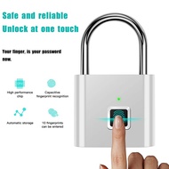 Fingerprint Lock USB Rechargeable Waterproof Smart Thumbprint Padlock Anti-theft Electric Mini Lock For Luggage Door