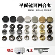 Flat Large White Button Multicolor Metal Snap Button Clothing Snap Button Denim Hidden Button Button