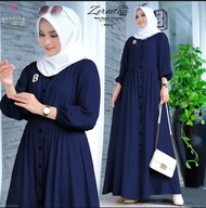 GAMIS DEWASA CRINKLE AIRFLOW FULL KANCING DEPAN PAKAIAN WANITA MUSLIMAH BANYAK SIZE