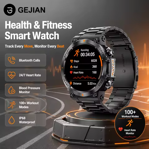 2026 New 1.39" HD Screen Sports Smart Watch With Heart Rate Health Monitoring Bluetooth Call IP68 Wa