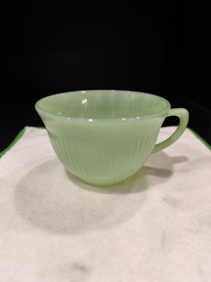 1950 Vintage Fire King Jadeite "Jane Ray" Design Tea Cup Ribbed Anchor Hocking