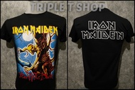 เสื้อยืดคอกลม สกรีนลายวง IRON MAIDEN