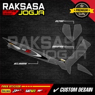 Striping fiz r transparent uv white sticker racing yamaha fizr force1 poswan f1zr ZK-10