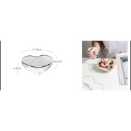 Heart glass bowl