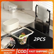 2PCS Kitchen Sink Filter Rack Foldable Sink Strainer Mesh Bag Stand Shelf Anti-Clogging Disposable G