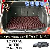 TOYOTA ALTIS ( 2014 - 2019 ) Car Boot Mat PU Leather Cargo Mat Trunk Carpet Boot Liner Tray Karpet B