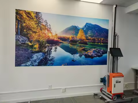 Unlimited Wide Height AI 4K Wall Printer 9600DPI 64 ㎡/h Direct to Wall Printer Mural Printing Machin