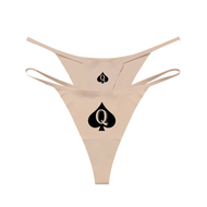 {GYTUI} Queen of Spades Women's Sexy Underwear Thongs Women Lovely Seamless Underpant Women's Intima