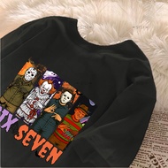 【220G 100%Cotton】SISI trendy Characters in horror movies 67 loose T shirt women and men