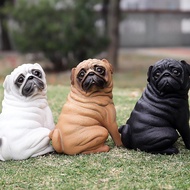 Simulation Shepherd Dog Model Animal Plastic Bulldog Doberman African Iguana Big Dan Shar Pei Toy Or