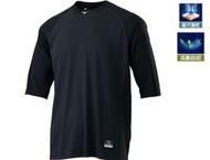 棒球世界全新Mizuno美津濃男款棒球練習服(七分袖) 12tcbl2209特價（黑色）