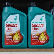 Petronas F300 Sprinta 4T 1 Liter Minyak Hitam Motosikal Engine Oil Minyak Enjin F300 20W-40