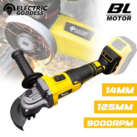125mm 9000RPM Cordless Yellow Angle Grinder DCG407 Metal Cutter Lithium Battery Drive For DEWALY 20V