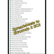 Various Spreadsheets to Eurocode 2 EC2 Excel Sheets
