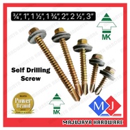MK Hex Self Drilling Screw Skru Bumbung Skru Atap Self Drilling Screw With Washer Awing