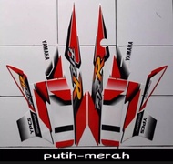 STICKER STRIPING FULLSET LIS LIST BODY MOTOR F1ZR FIZ R TAHUN 2002 2003 MARBOLO WARNA MERAH PUTIH