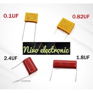 ✔0.1uf / ✔0.82uf  275V / ✔1.8uf 500V / ✔2.4uf 250v / ✔5.0uf 250v Fan*Fan Capacitor*
