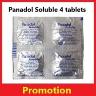 Panadol soluble 4 tablets- Fever - Headache - Backache-Period pains - Sore throat