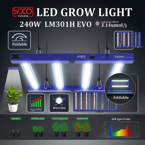240W Full Spectrum LED Grow Light Bar Plant Growth Lamp LM301H EVO For Horticulture Photosynthesis i