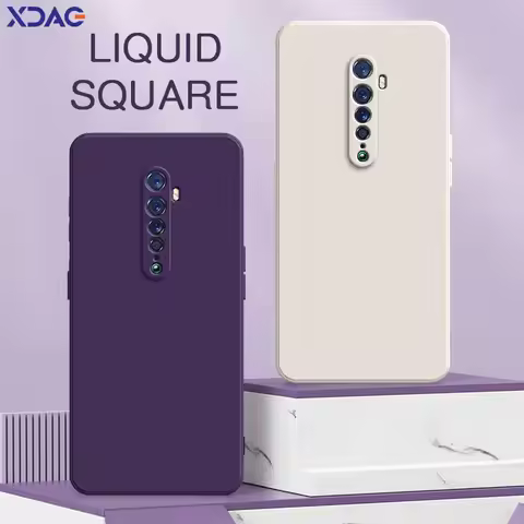 Square Liquid Silicone Case for OPPO Reno Ace 2 Reno2 2Z 2F Z F Ace2 Lens Protective Shockproof Soft
