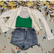 WOMEN'S JEAN T-SHIRT SET SZ XS S