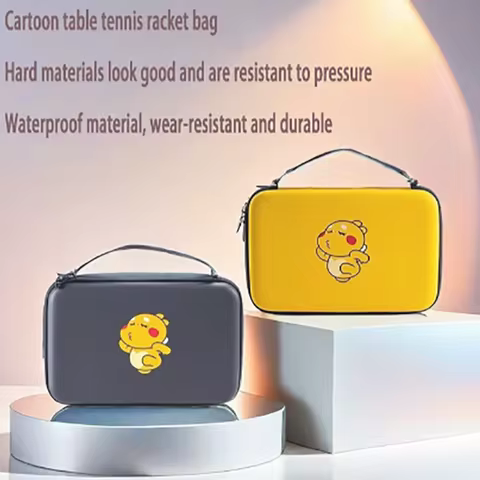 Square table tennis racket bag, portable hard table tennis racket cover, sports bag, gourd shaped ta
