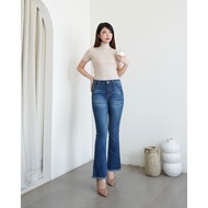 C5X Jeans - Amelie Women's Cutbray Jeans Rawis Import Stretch premium Cutbray Jeans/ Stretchy Comfor