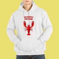 SIT DOWN PLEASE 龍蝦 與龍共舞 劉德華 帽T 童裝 衣服 長袖 白