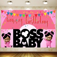 Baby Boss Background Cloth Baby Birthday Party Decoration The Boss Baby Background Little Boss Banne