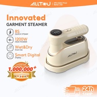 ALLTOU Handheld Steam Iron Sterika Baju with LED Screen 1200W Garment Steamer 3-Level Foldable 150ML
