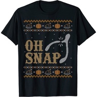 New Fashion Funny Ugly Thanksgiving Shirt Oh Snap Wish Tee