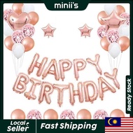 Miniis 1st 21st birthday party decoration 48 PCS Rose Gold Birthday Party Decorations Happy Birthday