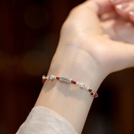 [99 Area] Good Luck Koi Braided Red String Bracelet Female Antique Exam Shore Small Fish Hand Rope B