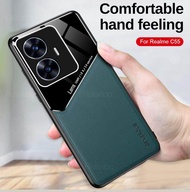 C55 Realme กล้อง4G เคสหนังกันกระแทกสำหรับ Realme C55รถยนต์แม่เหล็กยึดโทรศัพท์ Fundas RealmeC55 Realm