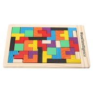 Wooden Intelligence Tangram Tetris Puzzle Toy - WO01