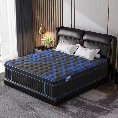 Hybrid Memory Foam Mattress 12/14 Inch Twin Full Queen King Euro Top Medium Firm Bed Mattress in a B