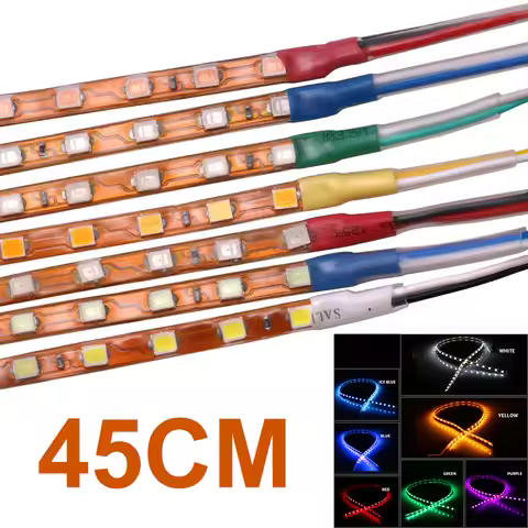 45CM Waterproof Car Auto Decorative Flexible LED Strip Light Car LED Daytime Running Light Car LED S