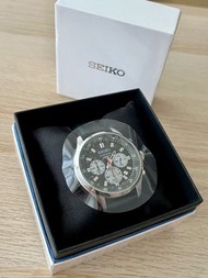 Seiko Chronograph 100M 4T53-00B0 Leather Strap Watch 精工三眼運動休閒錶 皮質錶帶