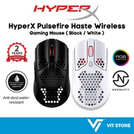 Tetikus Gaming Tanpa Wayar HyperX PulseFire Haste Hitam / Putih | Komputer PC Desktop Laptop 4P5D7AA
