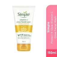 SIMPLE Protect N Glow Vitamin C Brightening Cleanser Face Wash (150ml), Pencuci Muka, 洗脸 HMS Healths