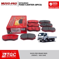 Nuvo-Pro Brake Pads for MITSUBISHI FUSO CANTER (8PCS) Front VAX-364K 1 Set