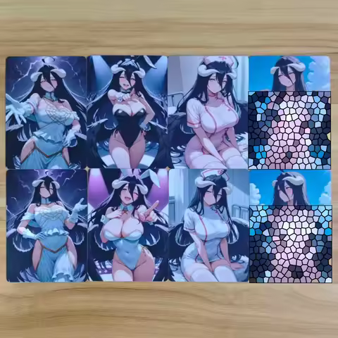 8PCS/set NSFW Cards Overlord Albedo Cards Bikini vixen Girl Double Sided Collection Card 18+