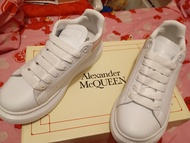 前女友閒置系列 當二手垃圾貨 McQueen 白鞋灰粉尾 38碼